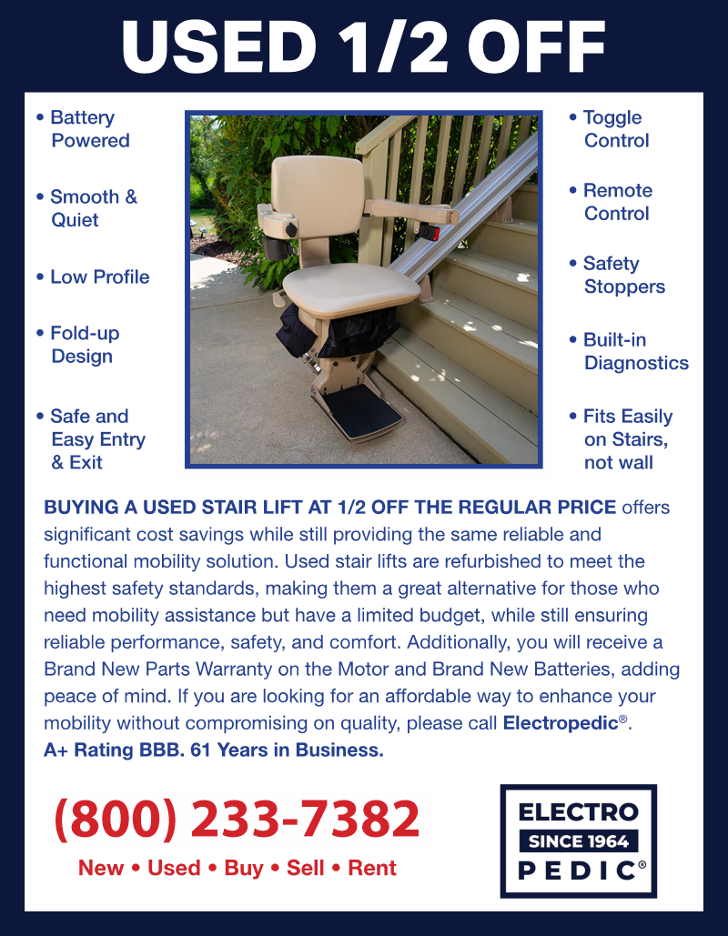 Riverside Used Electric Stair Lifts are chairlifts
